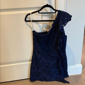 Lovers + Friends Navy Eyelet Dress